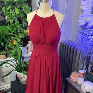 AZAZIE BONNIE Bridesmaid/Prom Dress In Burgundy